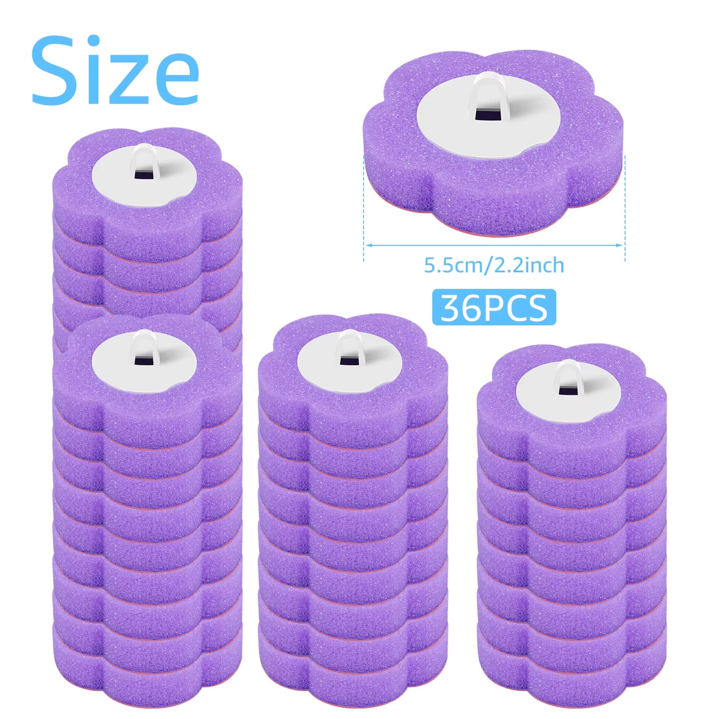 18/36Pcs Disposable Toilet Brush Cleaner with Toilet Bowl Brush Long Handle Bathroom Cleaning Sponge Brush Wc Toilet Accessories